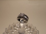 Vintage Sterling Silver Rhinestone Ring