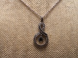 Vintage Sterling Silver Rhinestone Necklace