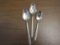 Lot of 3 Oneida Custom Stainless Spoons, Leaf Design
