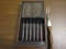 Vintage Lot of 7, EKO Flint Stainless Vanadium Steak Knives and Cutco #26 Serving Fork