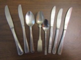Lot of 8 Stainless Spoons and Knives