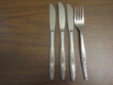 Lot of 4 T & N Stainless Steel, Rose Design