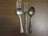 Lot of 3 Wm. A. Rogers AA Fork, Community S. Plate Spoon, Oneida Spoon