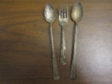 Vintage Lot of 3 AVON Silver Plate Spoons and Fork