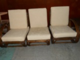 Vintage Set Bamboo Chairs, Loveseat