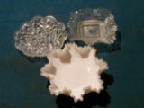 Lot of 3 Vintage Glass Candy Dish
