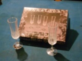 Lot of 2 Saratoga Lead Crystal Champagne sets