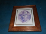 Vintage Picture, Boy Cowboy Framed, Mellon