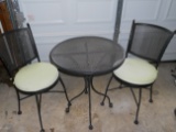 Metal Table and 2 Chairs