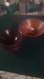 Vintage Lot of 2 Wood Bowls