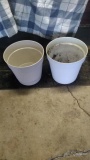 lot of 2 Plastic Gallon Plant Pots