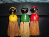 Lot of 3, Black Americana Wisk/Crumb Brushes