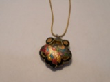 Vintage Sterling Cloisonne Enamel Necklace