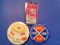 Lot of 3 Buttons and Keychain
