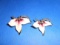 Lot of 2 Vintage Flower Brooches