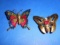 Lot of 2 Vintage Butterfly Brooches