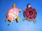 Lot of 2 Turtle Brooches