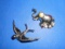 Lot of 2 Elephant and Bird Brooches, Coro