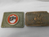 Lot of 2 Vintage Belt Buckles, Pony Express