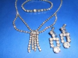 Vintage Set Necklace, Bracelet, Earrings
