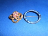 Lot of 2 Vintage Brooches