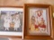 Lot of 2 Framed Folk Art, Young, Showers