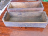 Lot of 2 Antique Wood Chesse Boxes