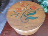 Vintage Large Hand Painted Cheese Box