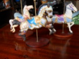 Lot of 3 Carousel Horses