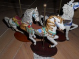 Lot of 3 Carousel Horses