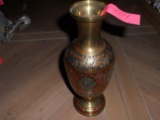 Vintage Vase, Metal Etched