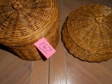 Lot of 2 Baskets with Lids, Signature Collections