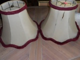 Lot of 2 Vintage Cloth Lamp Shades