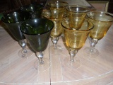 Lot of 7 Handblown Stem Glasses, Artland