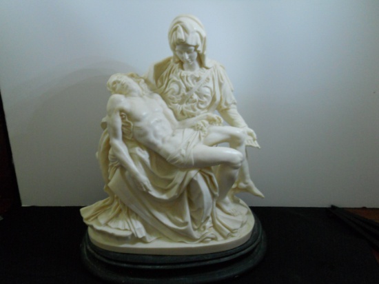 Vintage Carved Alabaster Religious Statue