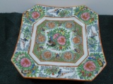 Vintage Square Asian Design Plate