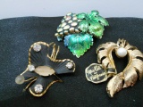 Lot of 3 Vintage Brooches, Austria