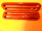 Jostens Wooden Pen and Pencil Set in Case