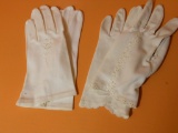Lot of 2 Antique White Gloves, 2 Pairs