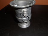 Pewter Lions Head Urn