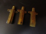 Lot of 3 Brass Vials, with Pendent loops