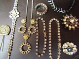 Mixed Lot of Rhinestone Jewelry