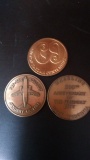 Lot of 3 Commemorative Coins,737 Rollout