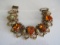 Vintage Amber Glass Bookcharn Bracelet