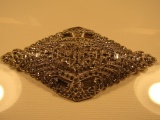 Vintage Large Art Deco Rhinestone Brooch