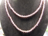 Vintage Purple Art Deco Glass Bead Necklace