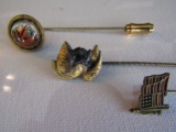 Lot of 3 Antique and Vintage Stick Pins