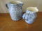 Lot of 2, Spongeware Pitchers, Roseville, Ohio