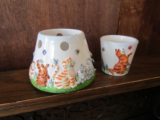 2 Cat Candle Burners