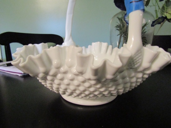 Vintage Large Milk Glass Dish